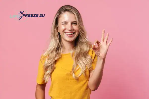 Picture of happy woman after HIFU vaginal tightening Kew